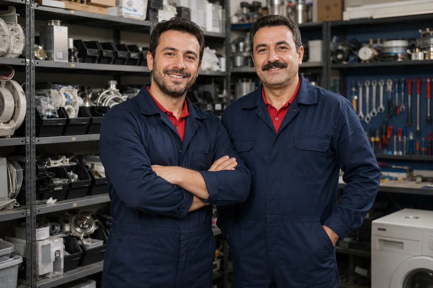 Çalışkan Beyaz Eşya servis ekibi atölyede